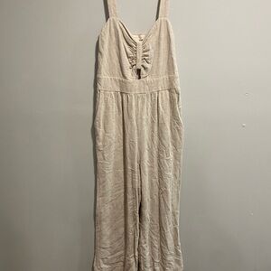 Elegant Beige Jumpsuit linen blend